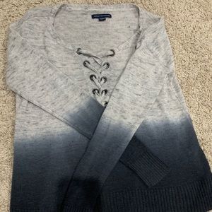 american eagle laced front sweater